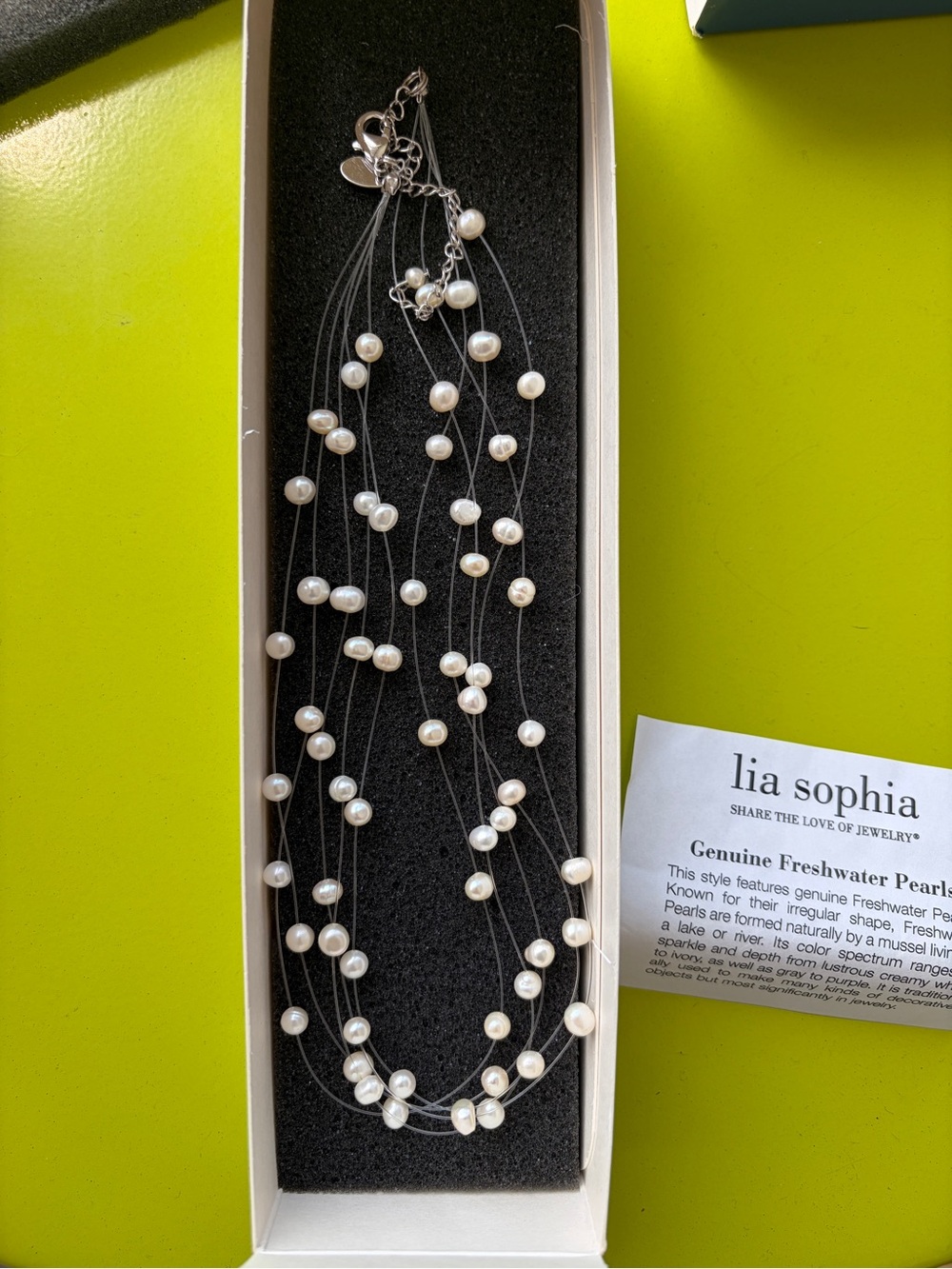 Lia Sophia Freshwater Pearl Necklace with bonus earrings